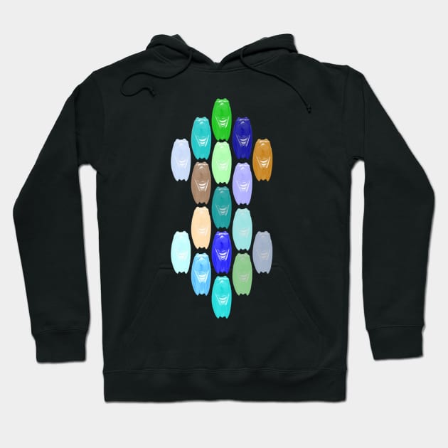 Colorful Cicadas Hoodie by Geomhectic